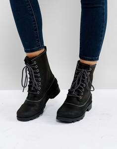 Черные водонепроницаемые кожаные ботинки Sorel Emelie 1964 - Черный