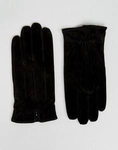 Черные замшевые перчатки Barneys - Черный Barneys Originals