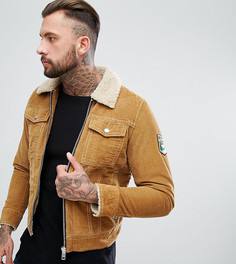 Вельветовая куртка с искусственным мехом Diesel - Бежевый