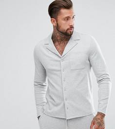 Пижамная рубашка из ткани на основе хлопка ASOS - Серый