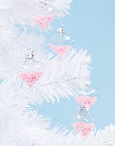 Набор розовых новогодних украшений с пайетками (12 шт.) Sass & Bell - Мульти