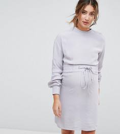 Платье с завязкой и кнопками ASOS Maternity NURSING - Серый