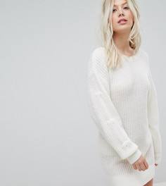 Эксклюзивное платье-джемпер с ярусными рукавами Miss Selfridge - Белый