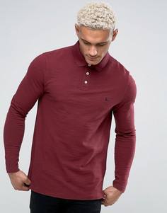 Футболка-поло с длинными рукавами Jack Wills Staplecross Damson - Красный