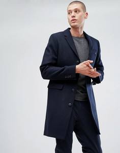 Темно-синее пальто Jack Wills Burchale (Изготовлено в Великобритании - Темно-синий