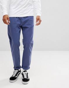 Синие джинсы с двойными складками ASOS - Синий