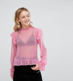 Блузка с оборками Monki - Розовый