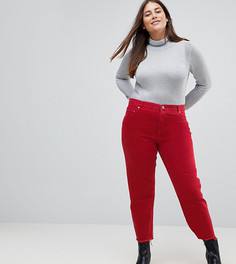 Красные джинсы прямого кроя ASOS CURVE FLORENCE - Красный