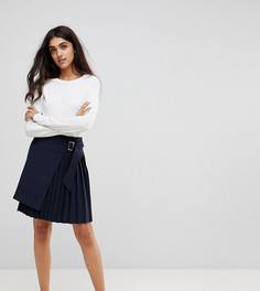 Юбка-килт с асимметричным запахом ASOS TALL Tailored - Темно-синий