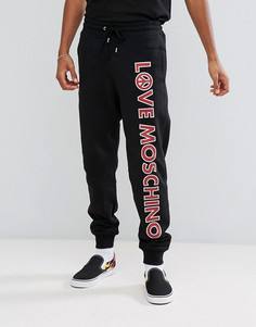 Джоггеры с логотипом Love Moschino - Черный