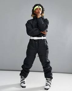 OOSC Nightshade Faux Fur Hood Ski Suit - Черный