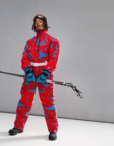 Розовый лыжный костюм OOSC Starman - Розовый Old School Ski
