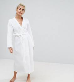 Халат миди из 100% хлопка ASOS PETITE - Белый