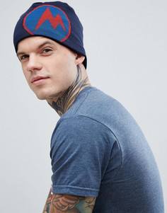 Темно-синяя шапка-бини с логотипом Marmot Summit - Темно-синий