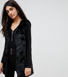 Длинный жилет из искусственного меха New Look Tall - Черный