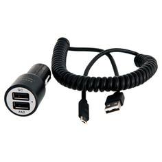 Автомобильное зарядное устройство InterStep 2 USB 2.4A + 2.4A+кабель microUSB+быстрая зарядка 2 USB 2.4A + 2.4A+кабель microUSB+быстрая зарядка