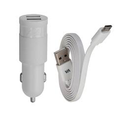 Автомобильное зарядное устройство RIVACASE 2 USB 2.4A + кабель microUSB (VA 4222 WD1)