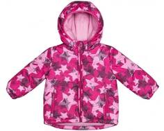 Куртка для девочки Barkito, розовая с рисунком «звёзды»