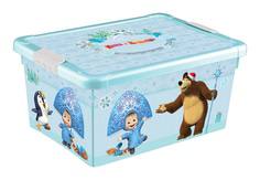 Ящик для игрушек Маша и Медведь новогодний 8,4 л