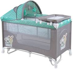 Манеж Lorelli «Nanny 2 Plus Rocker» Grey&Green