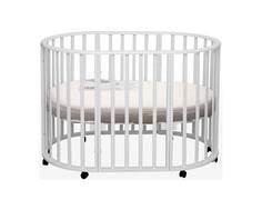 Кроватка круглая DakaBaby «Genesis Gallileo» 3 в 1 белый