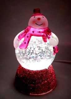 Новогодний сувенир Снеговичок-толстячок Orient NY6010 Pink