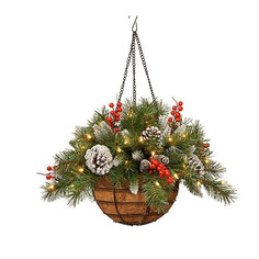 Хвойный декор National Tree Co Заснеженная в кашпо с шишками и ягодами 36cm 31FR14HB/FRB-14HLW-B1
