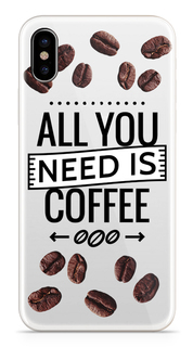 Аксессуар Чехол With Love. Moscow Silicone Apple iPhone X Coffee 5001