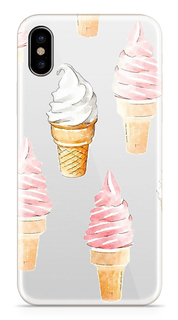 Аксессуар Чехол With Love. Moscow Silicone Apple iPhone X Ice Cream 5005