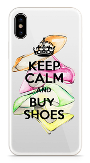 Аксессуар Чехол With Love. Moscow Silicone Apple iPhone X Keep Calm 5006