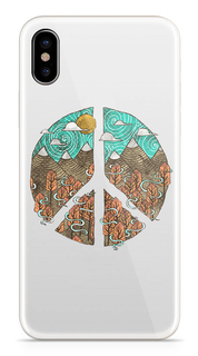 Аксессуар Чехол With Love. Moscow Silicone Apple iPhone X Peace 5011