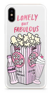 Аксессуар Чехол With Love. Moscow Silicone Apple iPhone X Popcorn 5013