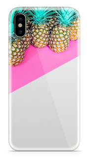 Аксессуар Чехол With Love. Moscow Silicone Apple iPhone X Pineapples 2 5015