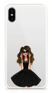 Аксессуар Чехол With Love. Moscow Silicone Apple iPhone X Girl in a Dress 5025