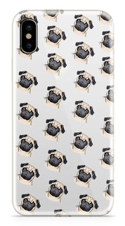 Аксессуар Чехол With Love. Moscow Silicone Apple iPhone X Pugs 5040