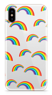 Аксессуар Чехол With Love. Moscow Silicone Apple iPhone X Rainbow 5046