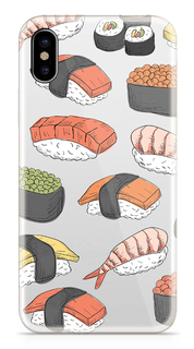 Аксессуар Чехол With Love. Moscow Silicone Apple iPhone X Sushi 5049