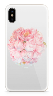 Аксессуар Чехол With Love. Moscow Silicone Apple iPhone X Flower 5052