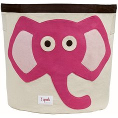 Корзина для игрушек 3 Sprouts Pink Elephant SPR203