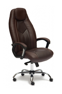 Компьютерное кресло TetChair Boss Люкс хром Brown 2 TONE/2 TONE /06