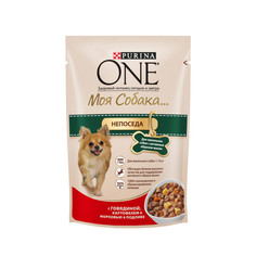 Корм Purina ONE Моя Собака Непоседа Говядина Картофель Морковь в подливе 100g для маленьких собак с активным образом жизни 63574