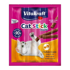 Лакомство Vitakraft Колбаски Cat Stick Индейка Ягненок 6g для кошек 32212