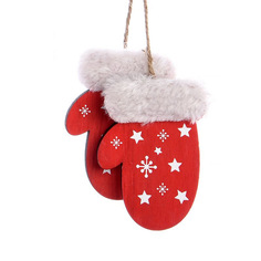 Украшение Kaemingk Варежки Red 550229