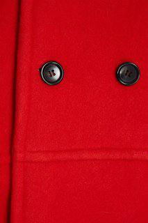Красное шерстяное пальто Comme des Garcons
