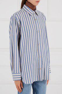 Хлопковая рубашка в полоску Manray Isabel Marant