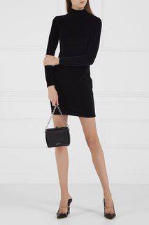 Черное бархатное платье T by Alexander Wang