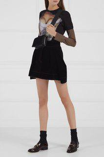 Бархатная юбка-мини со складками Vivienne Westwood Anglomania