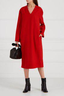 Красное платье из шерсти Loom Moscow