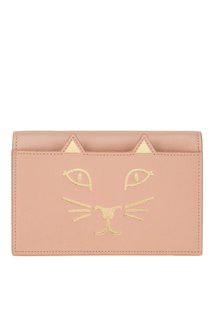 Кожаный кошелек Feline Purse Charlotte Olympia