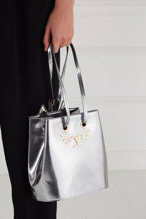 Серебристая сумка Feline Bucket Bag Charlotte Olympia